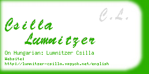 csilla lumnitzer business card